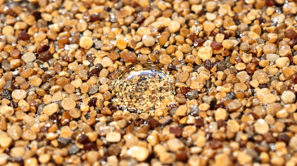 Permeable resin driveway