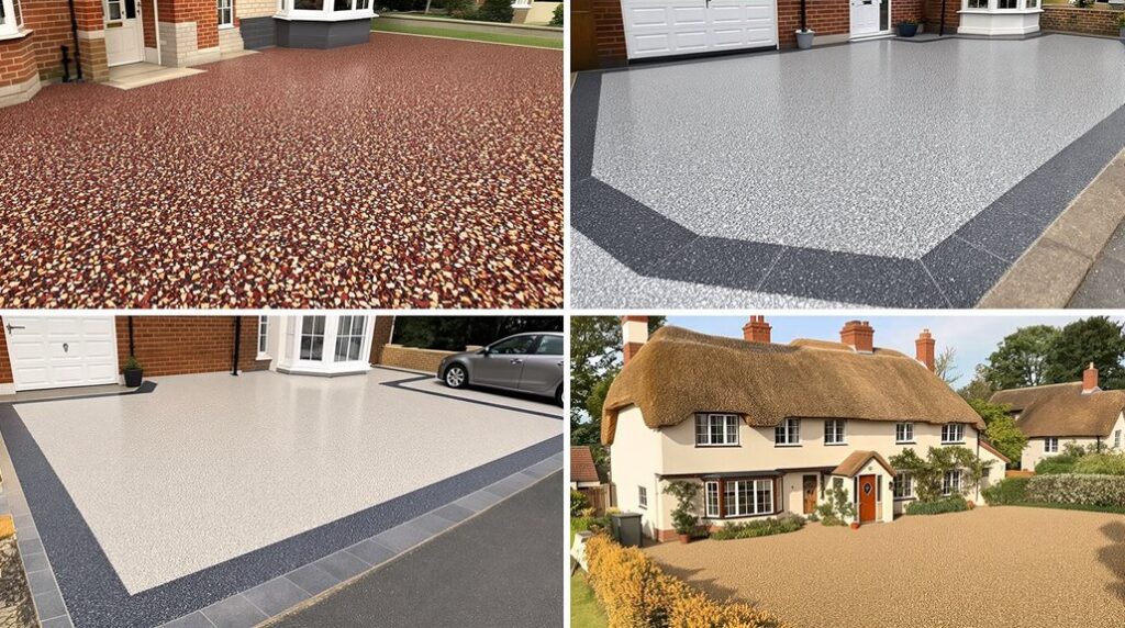Different types of properties with a resin bound driveway