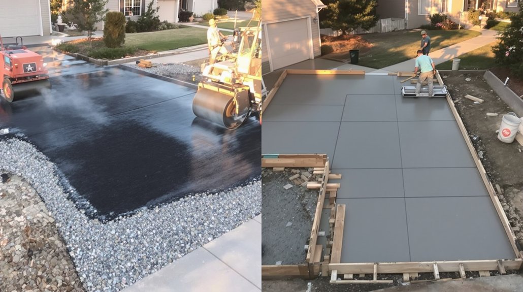 driveway material installation timelines