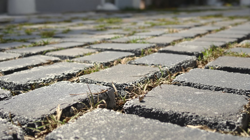 repairing sunken driveway blocks