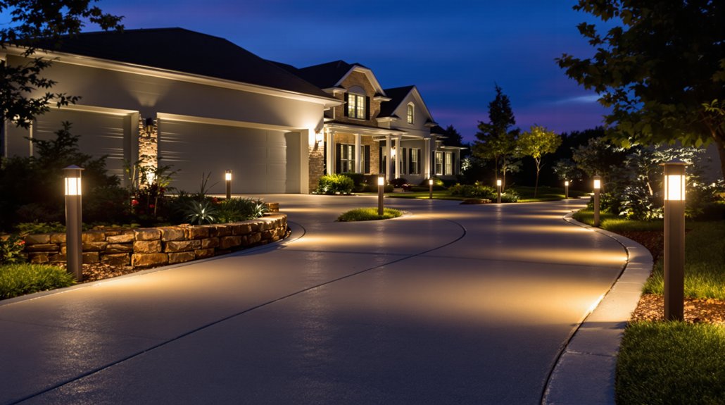 safe and visible driveway lighting