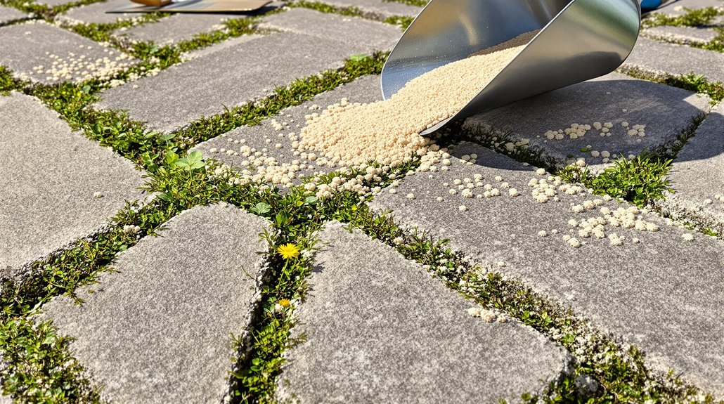 weed removal and sand application