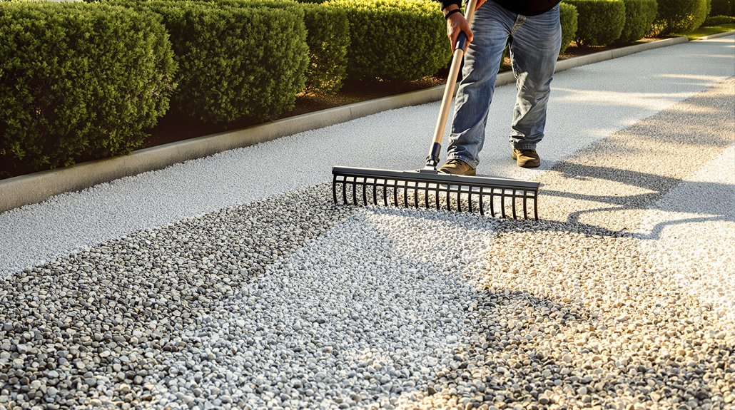 consistent gravel driveway maintenance