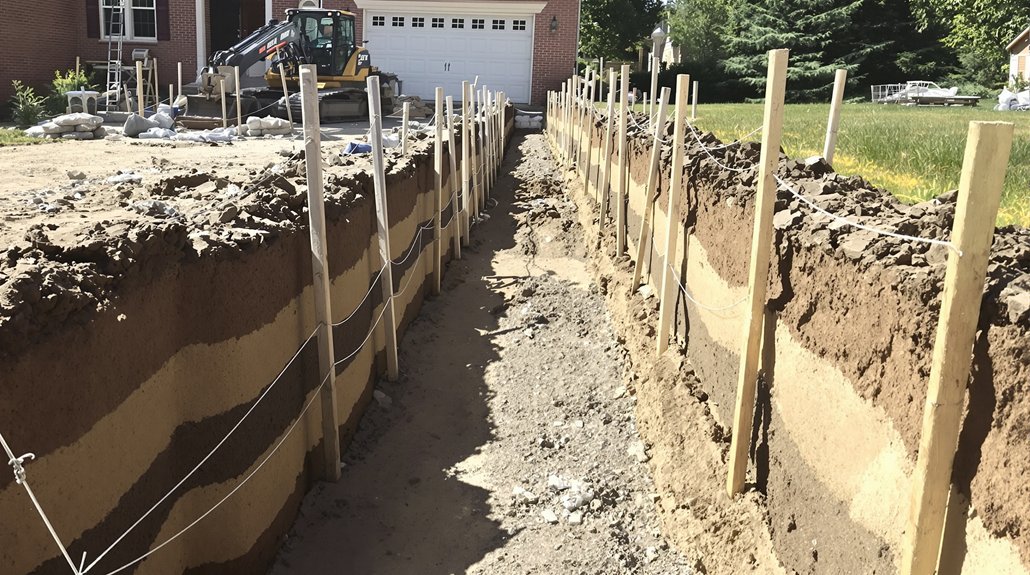 excavation depth varies significantly