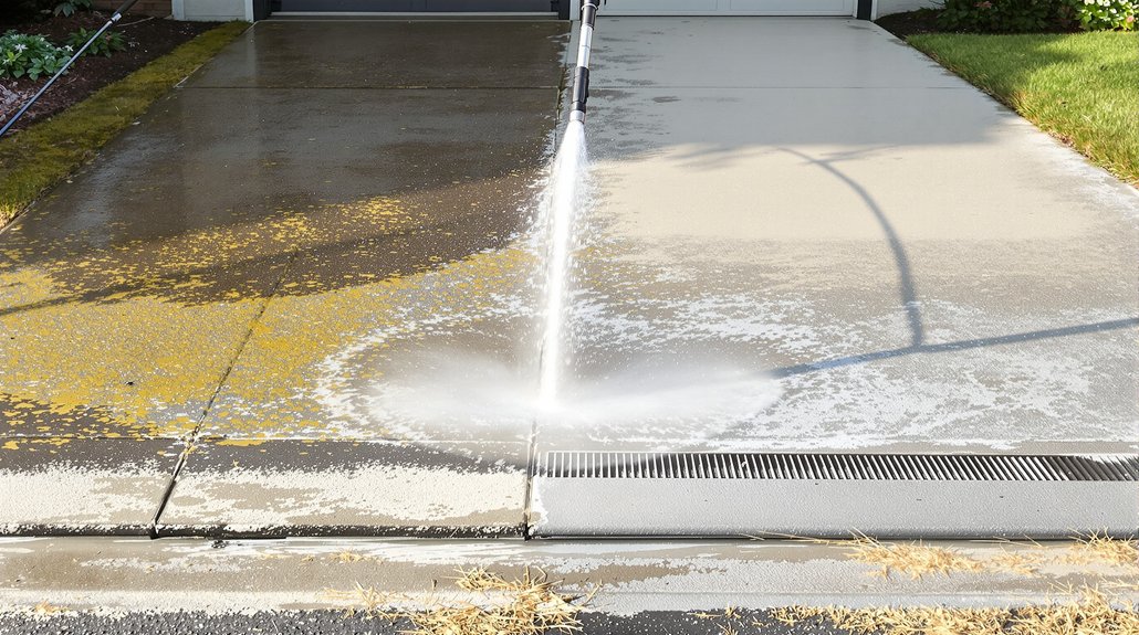 pressure wash driveway properly