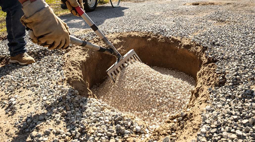repair gravel driveway damage